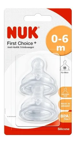 NUK TETINAS FIRST CHOICE X2 DE 0 A 6 MESES  – Pañalera Belyan